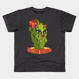 Funny Cactus Mama Succulent Female Plant Kids T-Shirt